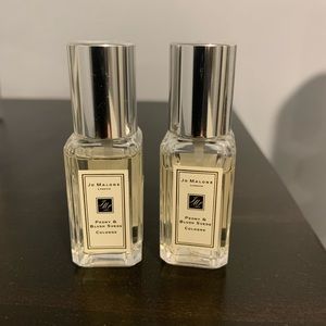 2 .3oz bottles of Jo Malone Peony & Blush Suede Cologne
